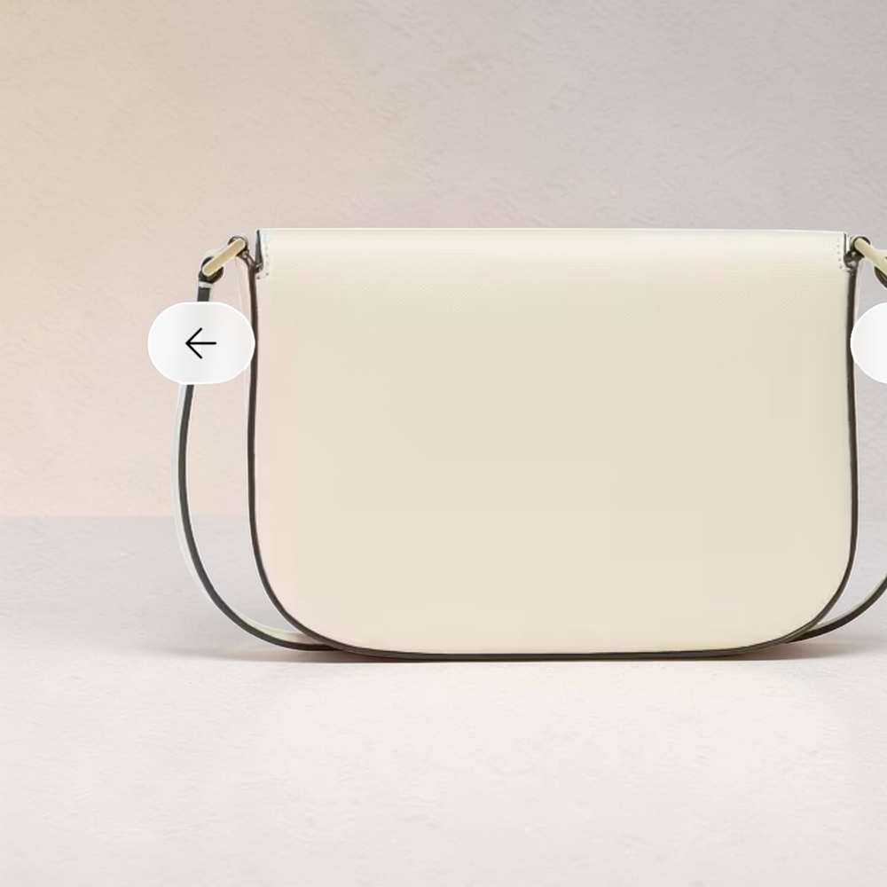 Kate Spade Staci Saffiano Leather Shoulder bag  Pale Yellow - Picture 3 of 4